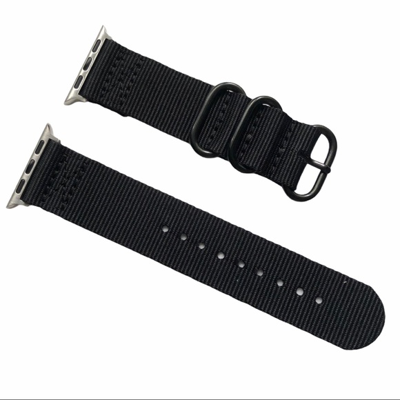 unknown Accessories - BLACK Nylon Band Apple Watch 38/40/41mm Buckle